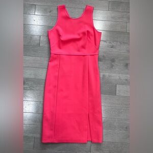 NWT Ann Taylor Pink Sheath Dress Size 2 Sleeveless Midi Slit